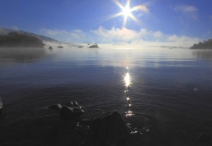 桧原湖の朝