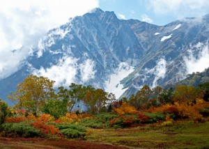 錦秋の杓子岳