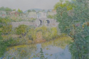 薔薇園とアーチ橋