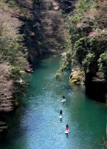 初春の奥多摩渓谷