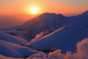 雪山夕照