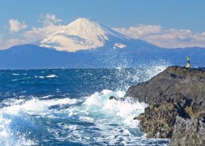 荒崎海岸の富士