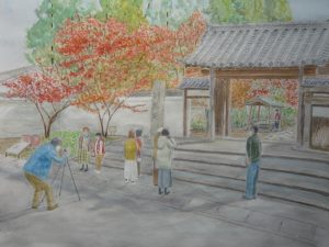 京都田辺の一休寺の紅葉