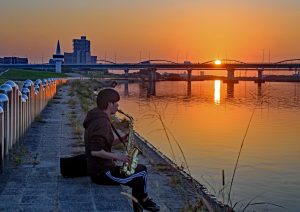 淀川夕景