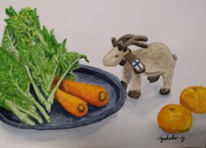 トナカイと春野菜